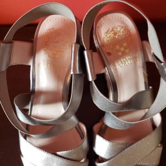 Stylish Silver Wedge Sandals - Picture 7 of 9